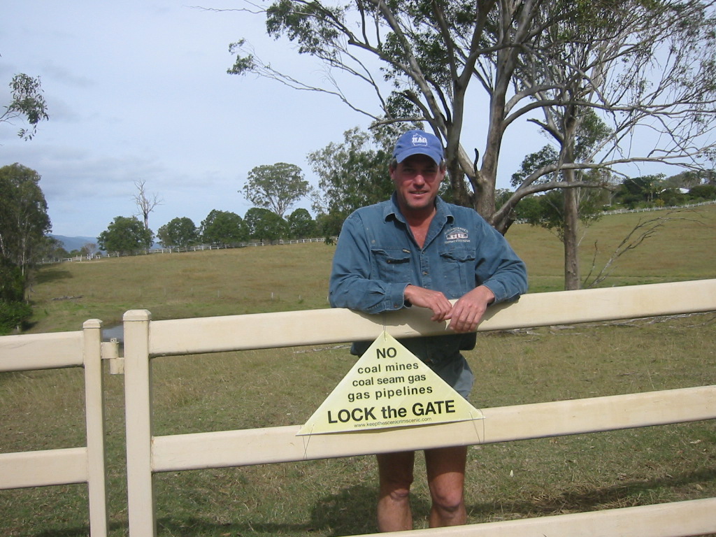 Rod Anderson locks the gate